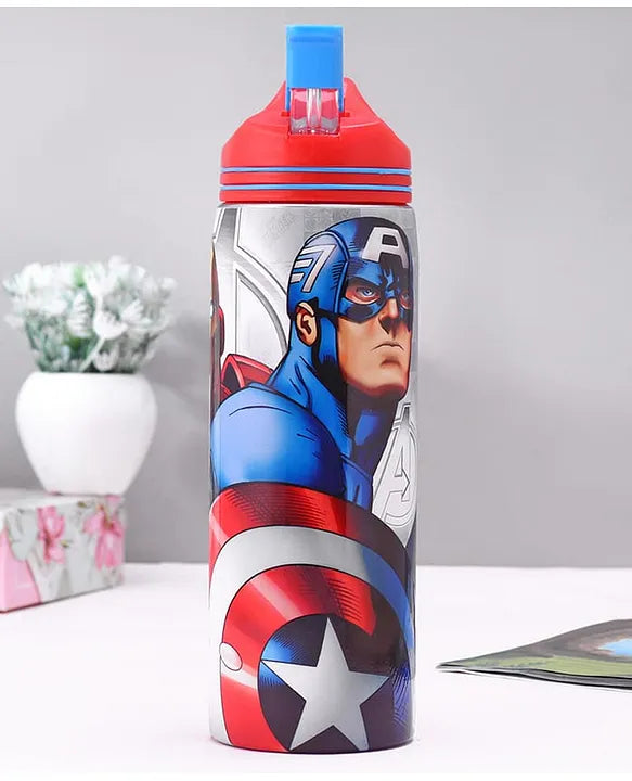 Striders Avengers Printed Stainless Steel Sipper Bottle - 700Ml
