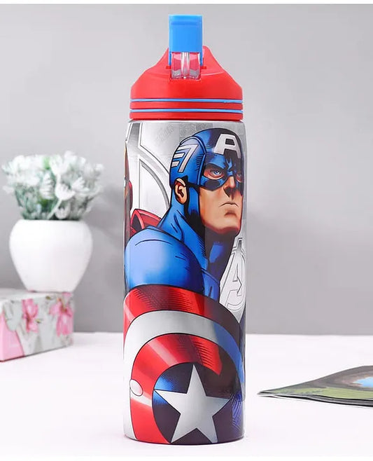 Striders Avengers Printed Stainless Steel Sipper Bottle - 700Ml