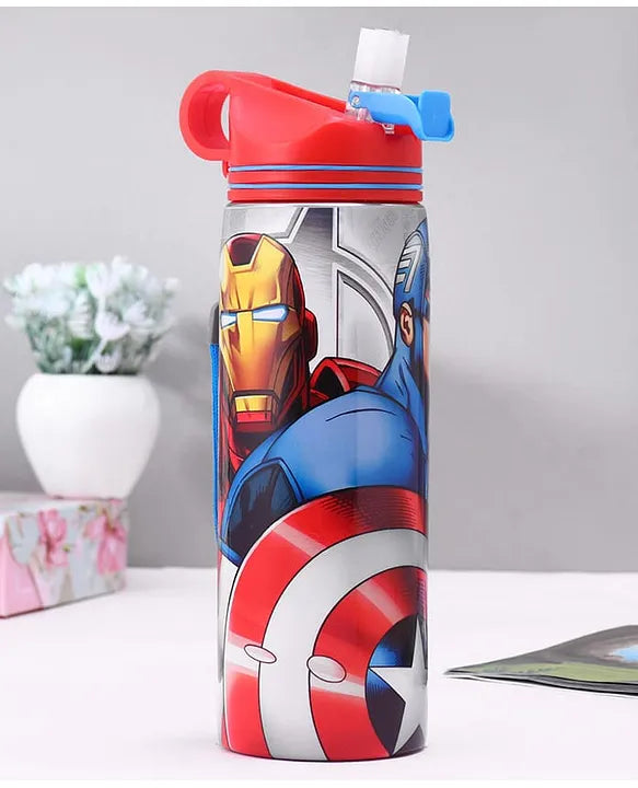 Striders Avengers Printed Stainless Steel Sipper Bottle - 700Ml