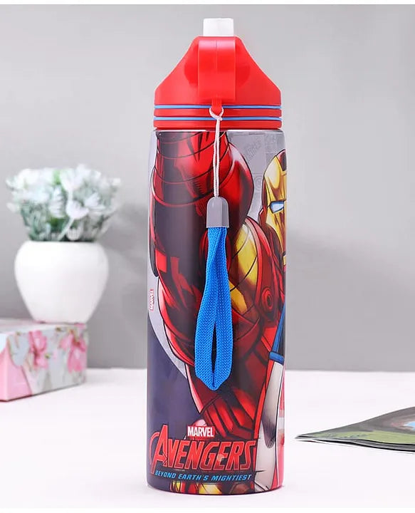 Striders Avengers Printed Stainless Steel Sipper Bottle - 700Ml