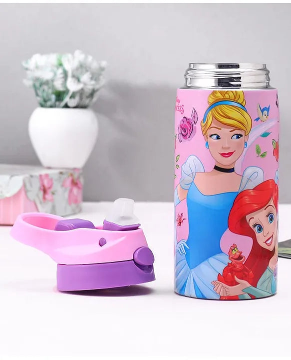Striders Disney Princess Printed Stainless Steel Sipper Bottle - 500Ml