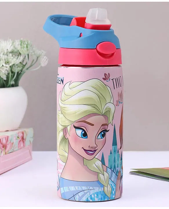Striders Disney Frozen Printed Stainless Steel Sipper Bottle - 500Ml