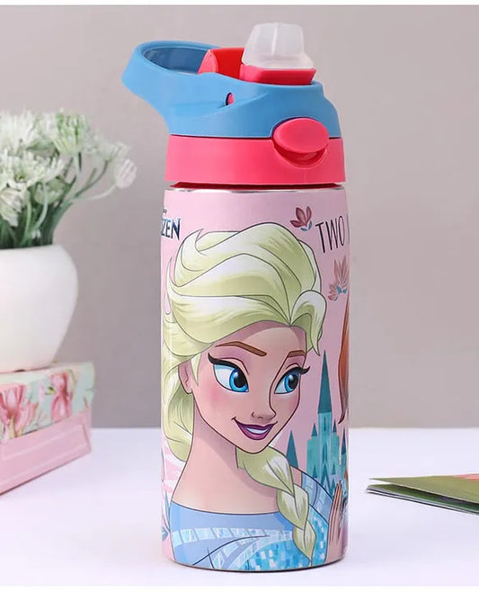 Striders Disney Frozen Printed Stainless Steel Sipper Bottle - 500Ml