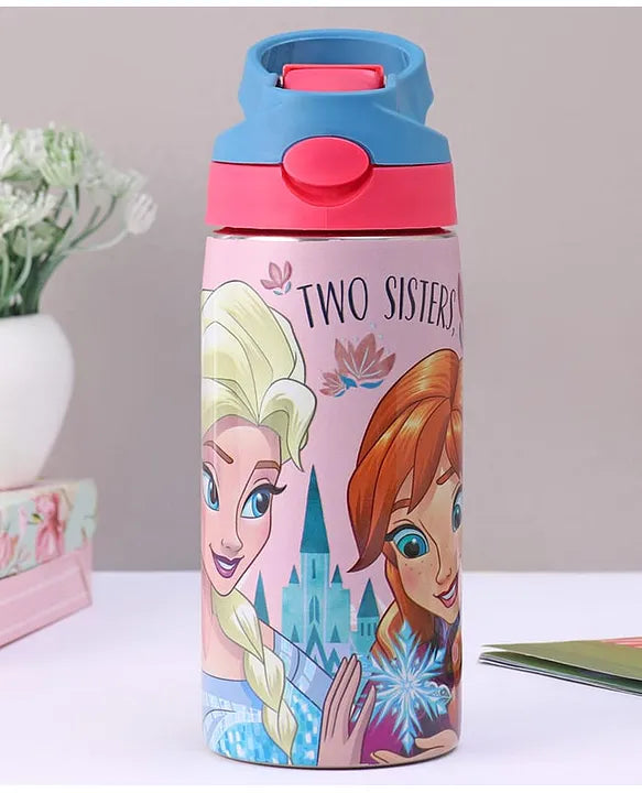 Striders Disney Frozen Printed Stainless Steel Sipper Bottle - 500Ml