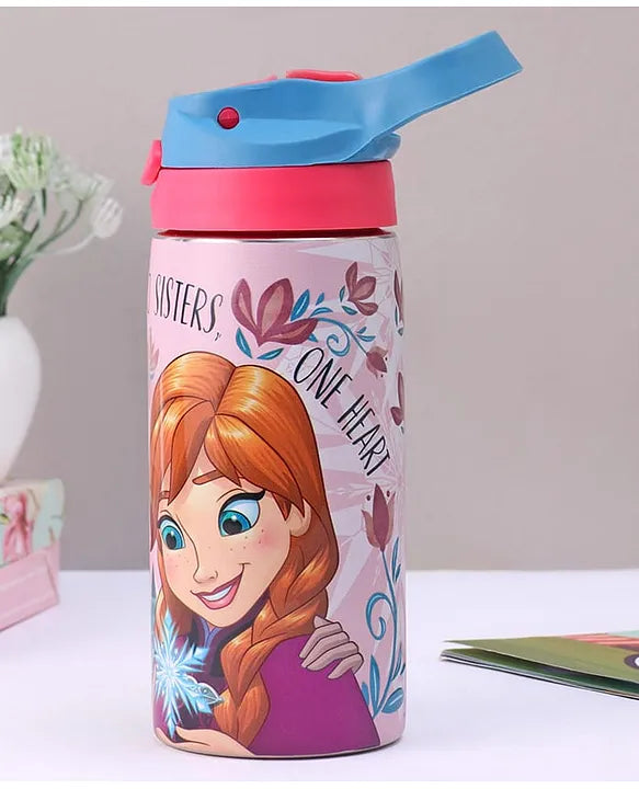 Striders Disney Frozen Printed Stainless Steel Sipper Bottle - 500Ml