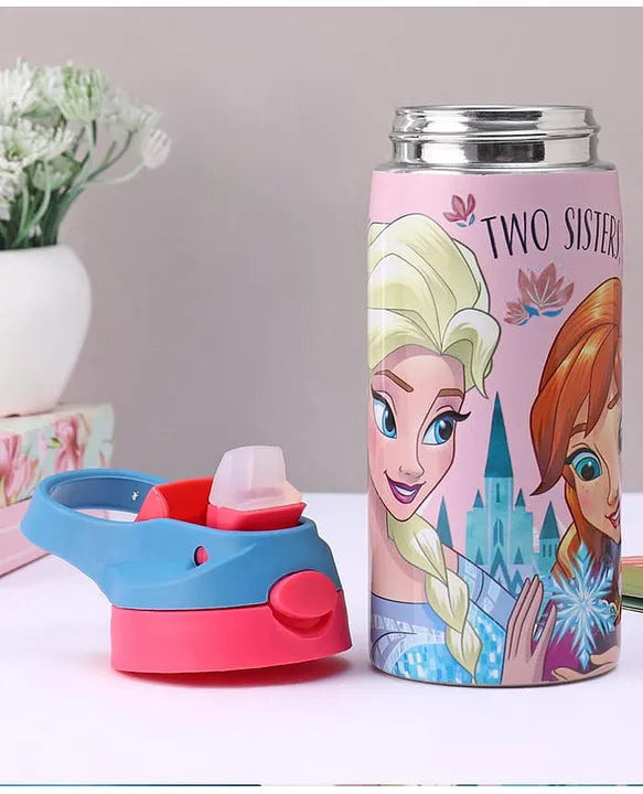 Striders Disney Frozen Printed Stainless Steel Sipper Bottle - 500Ml