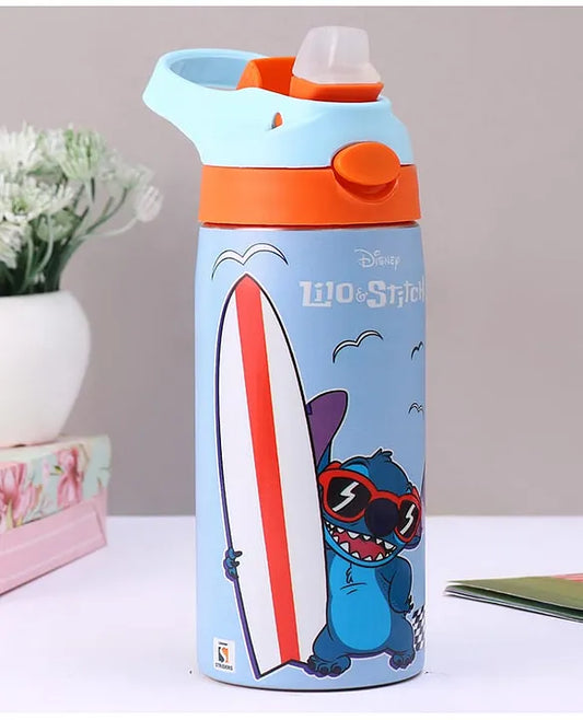 Striders Disney Lilo and Stitch Printed Stainless Steel Sipper Bottle - 500Ml