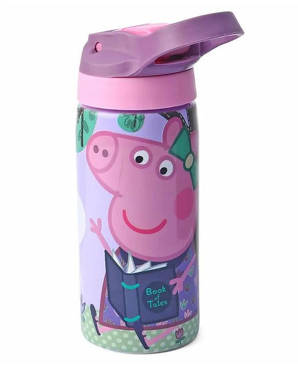 Striders Peppa Pig Printed Stainless Steel Sipper Bottle - 500Ml