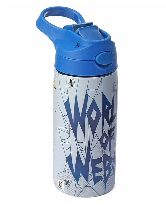 Striders Spider Man Printed Stainless Steel Sipper Bottle - 500Ml
