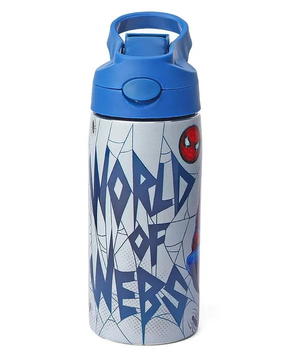 Striders Spider Man Printed Stainless Steel Sipper Bottle - 500Ml