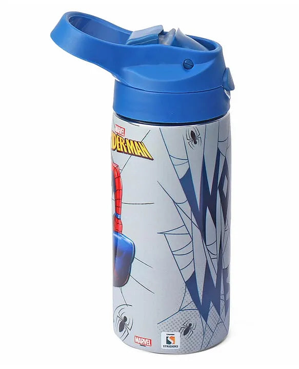 Striders Spider Man Printed Stainless Steel Sipper Bottle - 500Ml