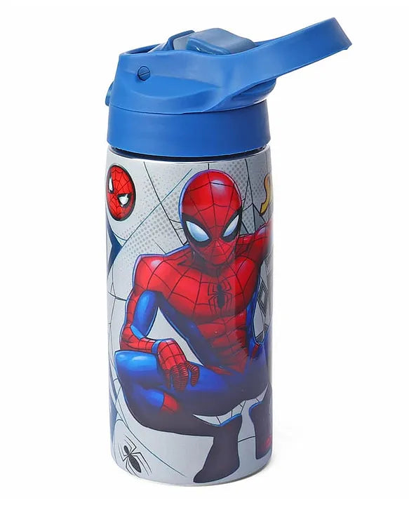 Striders Spider Man Printed Stainless Steel Sipper Bottle - 500Ml