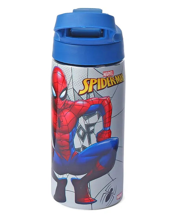 Striders Spider Man Printed Stainless Steel Sipper Bottle - 500Ml