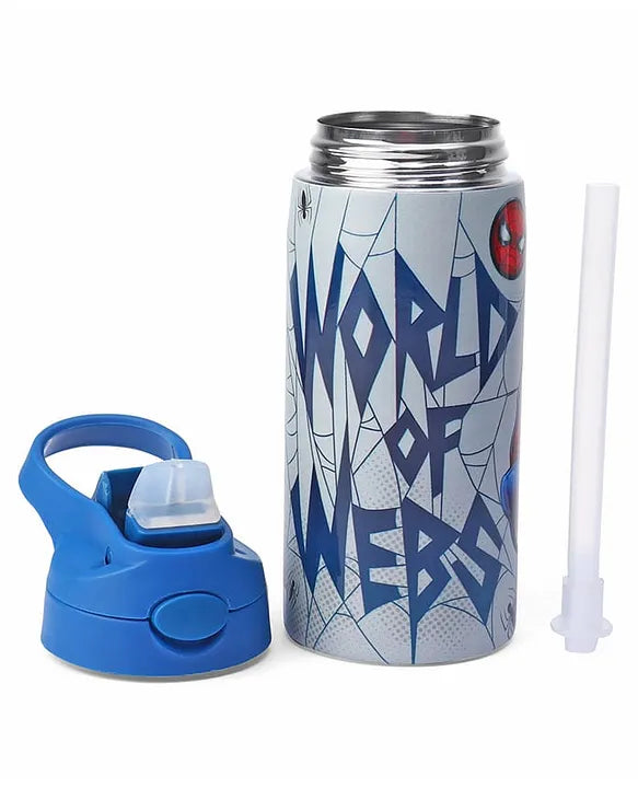 Striders Spider Man Printed Stainless Steel Sipper Bottle - 500Ml