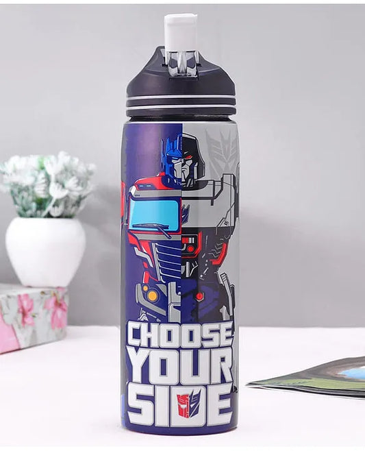 Striders Transformers Printed Stainless Steel Sipper Bottle - 700Ml