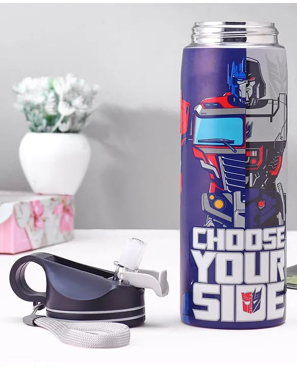 Striders Transformers Printed Stainless Steel Sipper Bottle - 700Ml