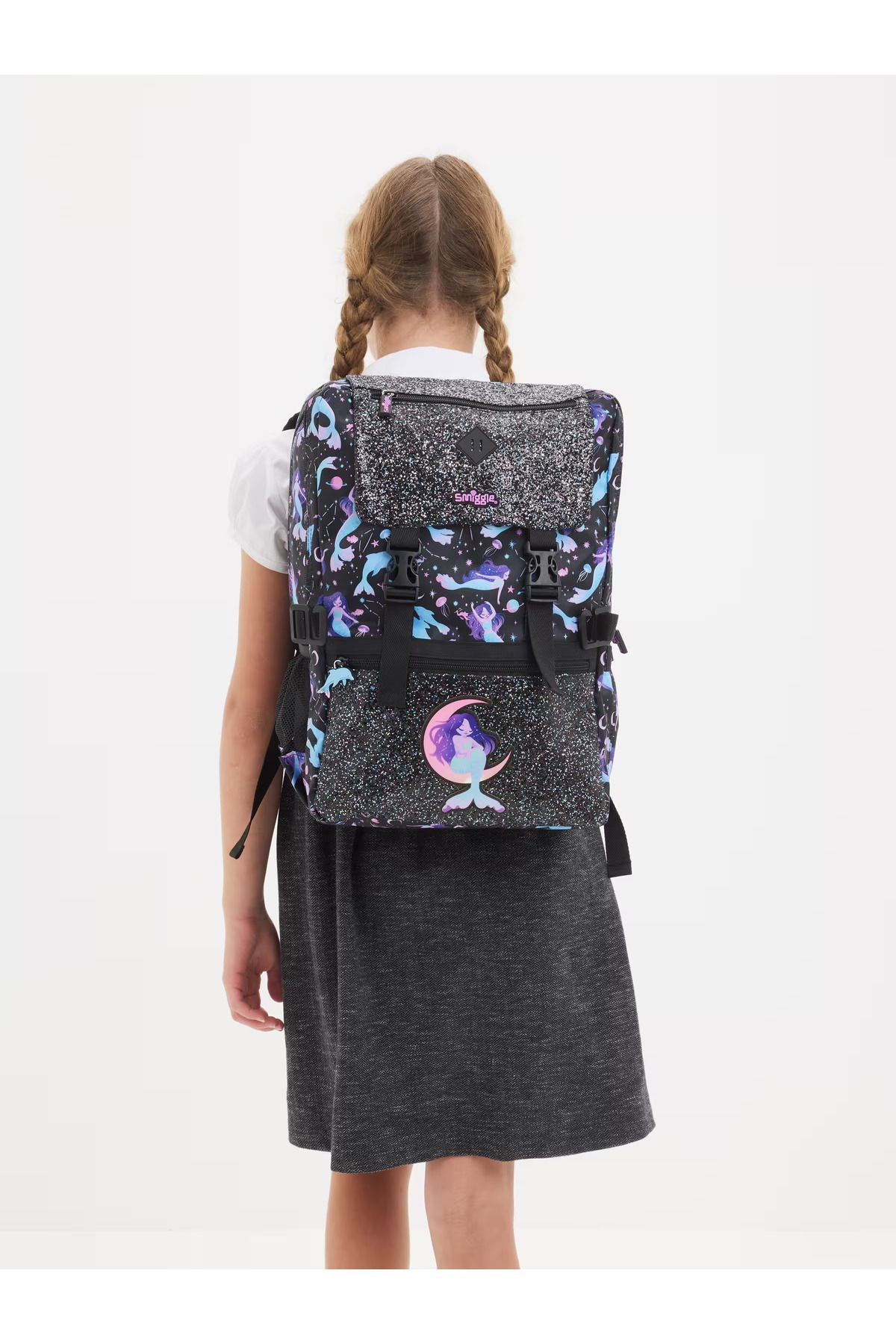 Smiggle School Bag : Mermaid Colorful & Stylish 18 Inch Backpack for Kids