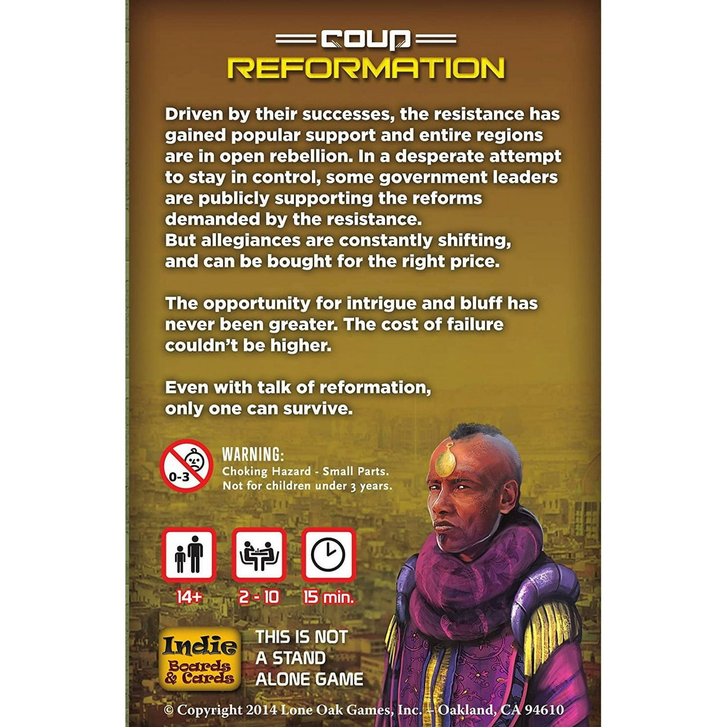 Coup Reformation Indie Board Game