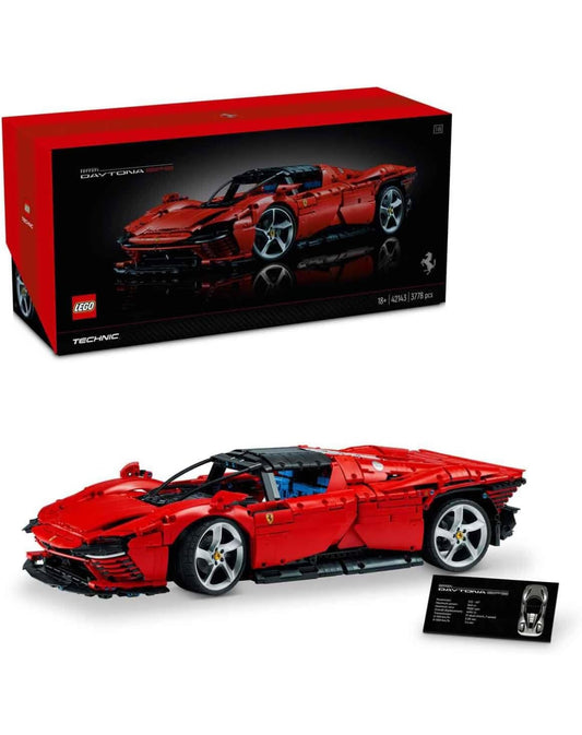 LEGO Technic Ferrari Daytona Sp3 42143 Building Kit (3,778 Pieces), Multi Color damage box