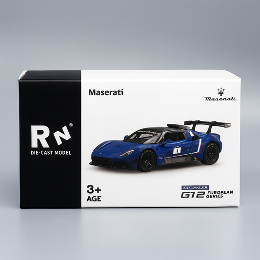 RW Maserati MC20 GT2 – 1:60 Premium Die-Cast Racing Model (Blue)