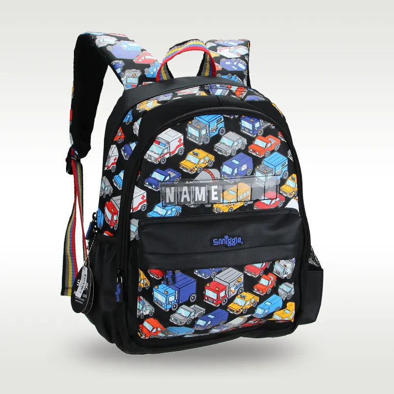 Smiggle School Bag : Cars Colorful & Stylish 14 Inch Backpack for Kids
