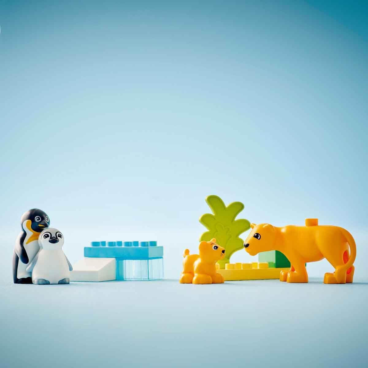 LEGO DUPLO Town Wild Animal Families: Penguins & Lions Imagination Toy 10442 Building Blocks Toys for 2+ Gift for Boys and Girls