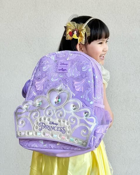 Smiggle School Bag : Disney Princess Colorful & Stylish 14 Inch Backpack for Kids