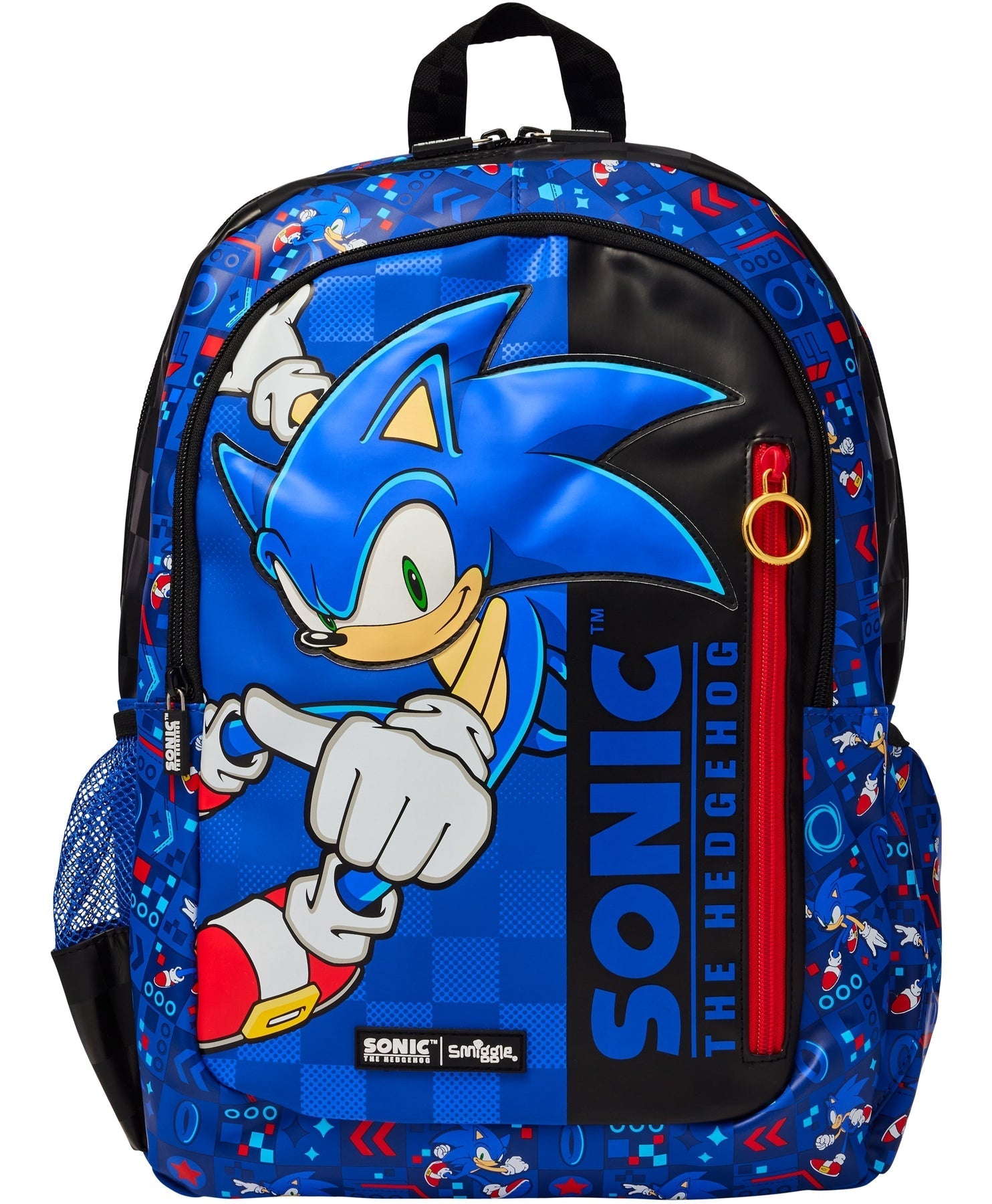 Smiggle Sonic The Hedgehog 16-inch colorful school backpack for kids

