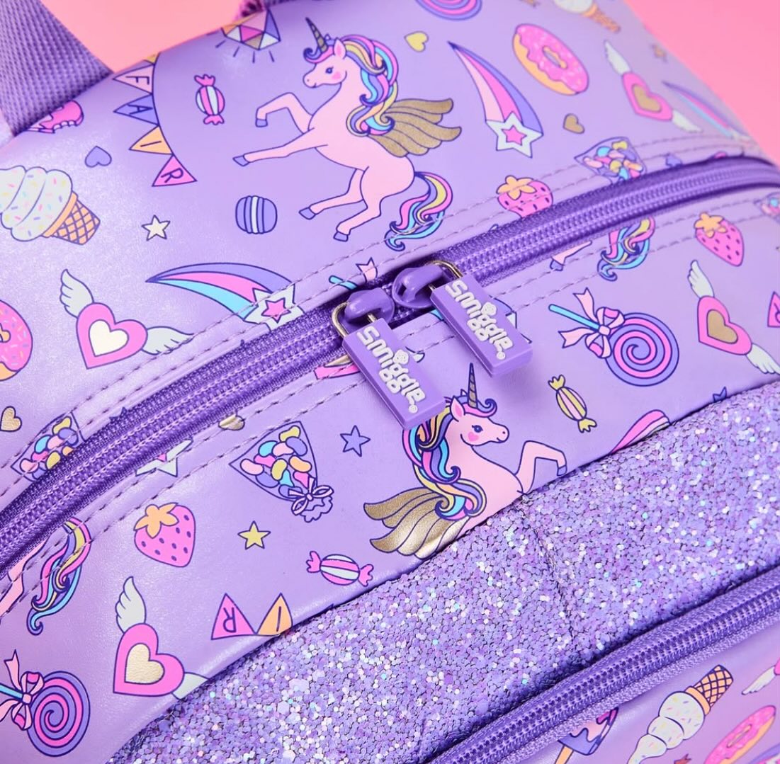 Smiggle School Bag : Unicorn Colorful & Stylish 16 Inch Backpack for Kids