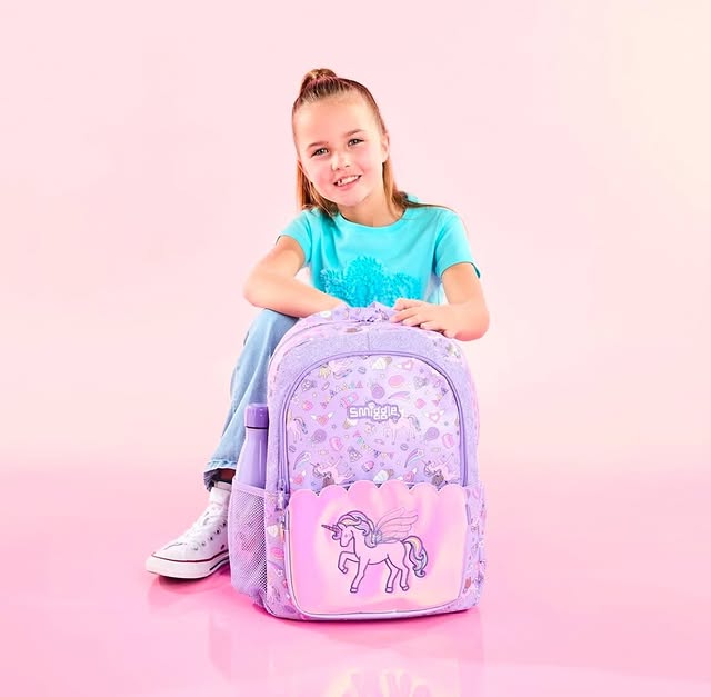 Smiggle School Bag : Unicorn Colorful & Stylish 16 Inch Backpack for Kids
