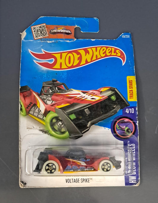 Hot wheels  HW Glow Wheels 4/10 VOLTAGE SPIKE - ( CARD DAMAGE )
