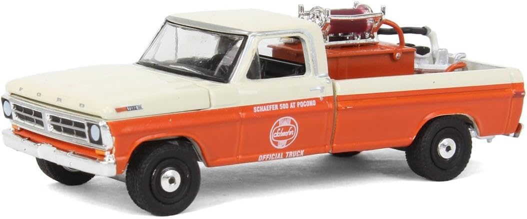 Greenlight Hobby Exclusive – 1971 Ford F-250 “Schaefer 500 at Pocono” Official Truck (1:64 Scale Die-Cast)