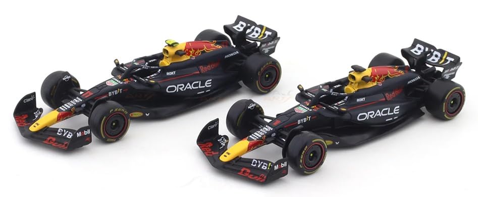 Bburago 2024 Oracle Red Bull Formula F1 Racing Team RB20 Set of 2 Cars 1:43 Die Cast Scale Miniature Model Cars, with Photo Frame Packaging