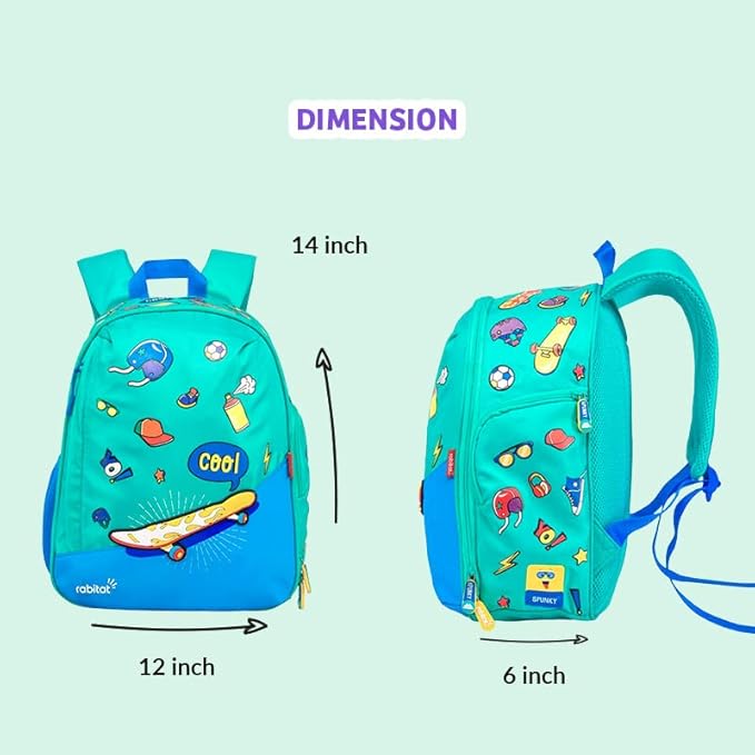 Rabitat School Bags Smash Unisex School Bag – Fun & Durable Backpack for Kids (4-8 Years)