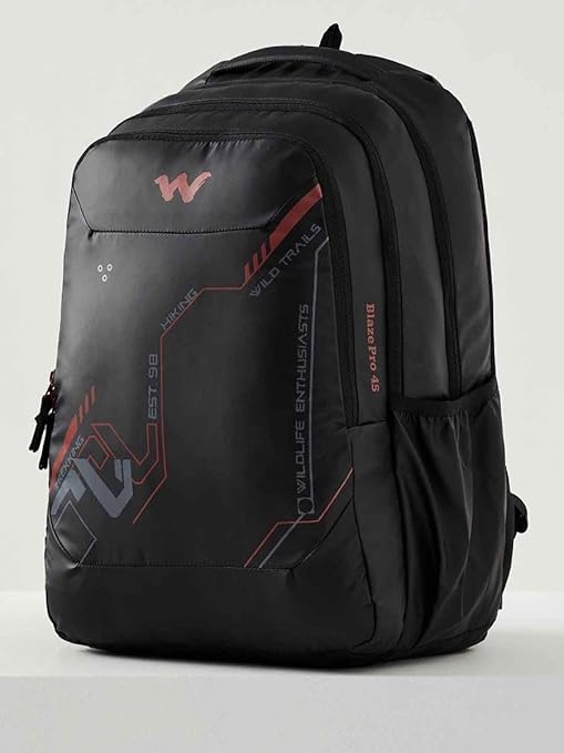 Wildcraft Blaze Pro 45L Laptop & School bags (12954) – Spacious, Durable & Weather-Proof Bag with Rain Cover for Work, Travel & College
