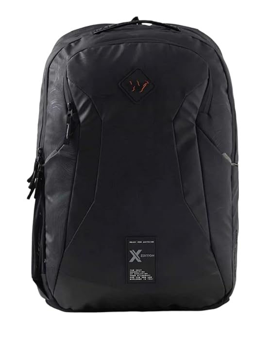 Wildcraft Spyder 30L Laptop & School Bags – Black Topographic | Stylish, Durable & Spacious Bag for Work, College & Travel