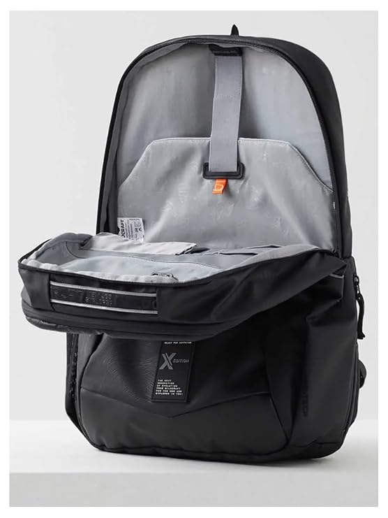 Wildcraft Spyder 30L Laptop & School Bags – Black Topographic | Stylish, Durable & Spacious Bag for Work, College & Travel