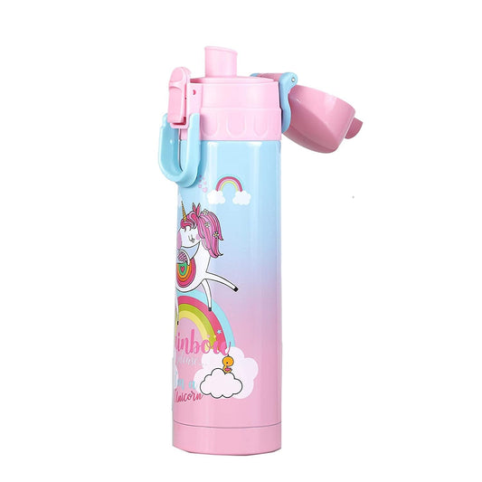 Stainless Steel Bottle for Kids - 500ml, Leakproof & Durable (Unicorn)