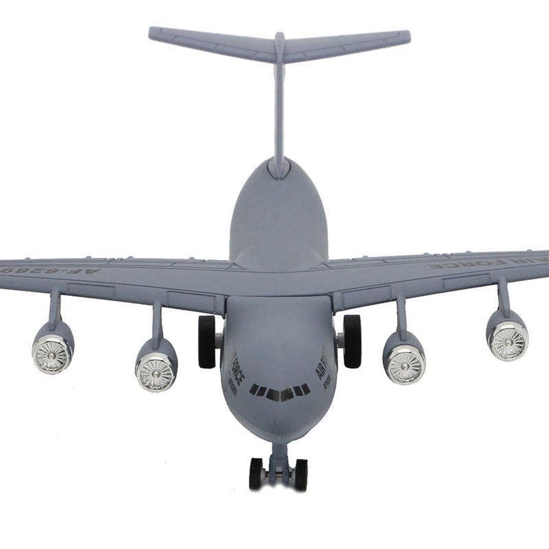 ChiLBit 1:400 Scale Heavy-Duty Military Cargo Aircraft Model – Die-Cast Transport Jet Collectible (C17 Type), Grey