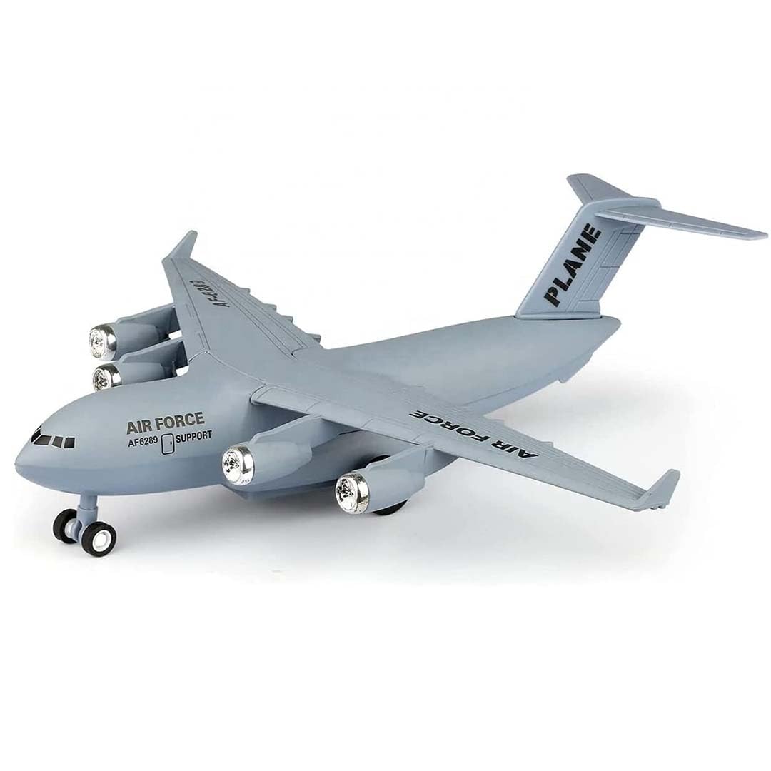 ChiLBit 1:400 Scale Heavy-Duty Military Cargo Aircraft Model – Die-Cast Transport Jet Collectible (C17 Type), Grey