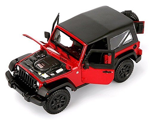 Maisto 1:18 Scale Jeep Wrangler Willys Hard Top 2014 (Red) Off-Road Vehicle Model:
