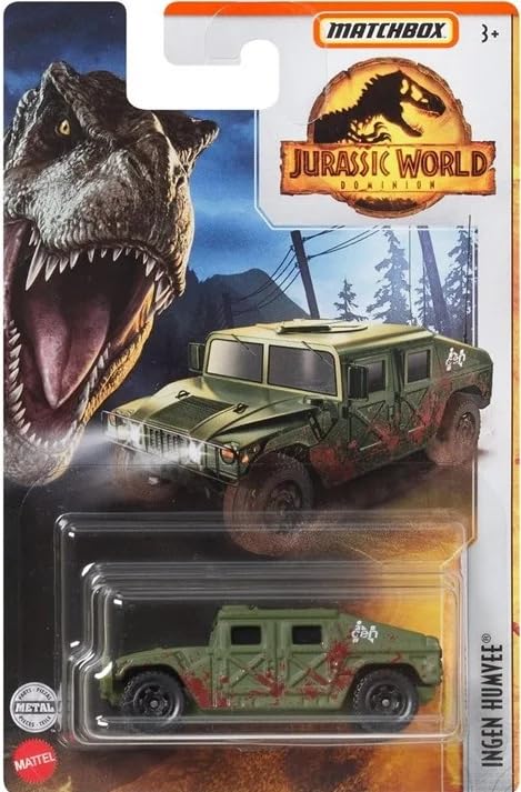 Hot Wheels Match Box Jurassic World Dominion 2023 Ingen Humvee