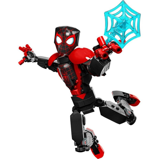 LEGO Marvel Miles Morales Figure 76225 set with 238 pieces, including a fully articulated Miles Morales figure and web accessories for dynamic play.