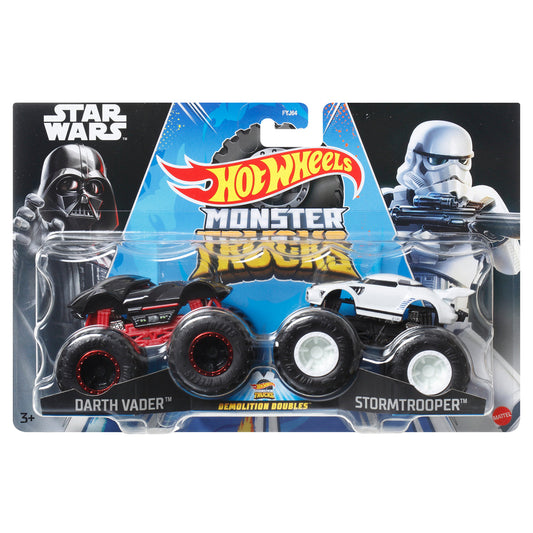 Hot Wheels Monster Trucks Demolition Doubles Stormtrooper vs Darth Vader 2 Pack