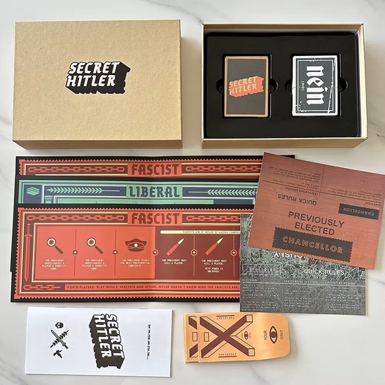 Secret Hitler Board Game Yellow Box