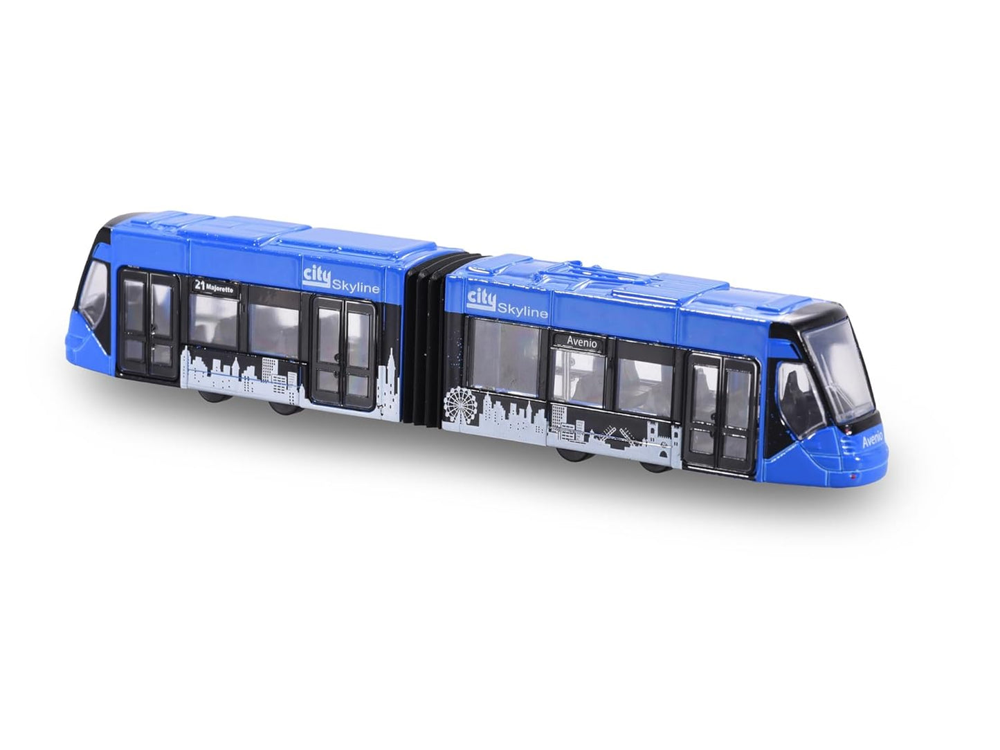 Majorette Man City Bus & Siemens Avenio Tram – Perfect for Young Collectors!