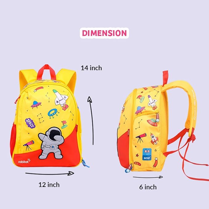 Rabitat School Bags Smash Unisex School Bag | Kids Backpack for Girls, Boys - 4 to 8 Years Age