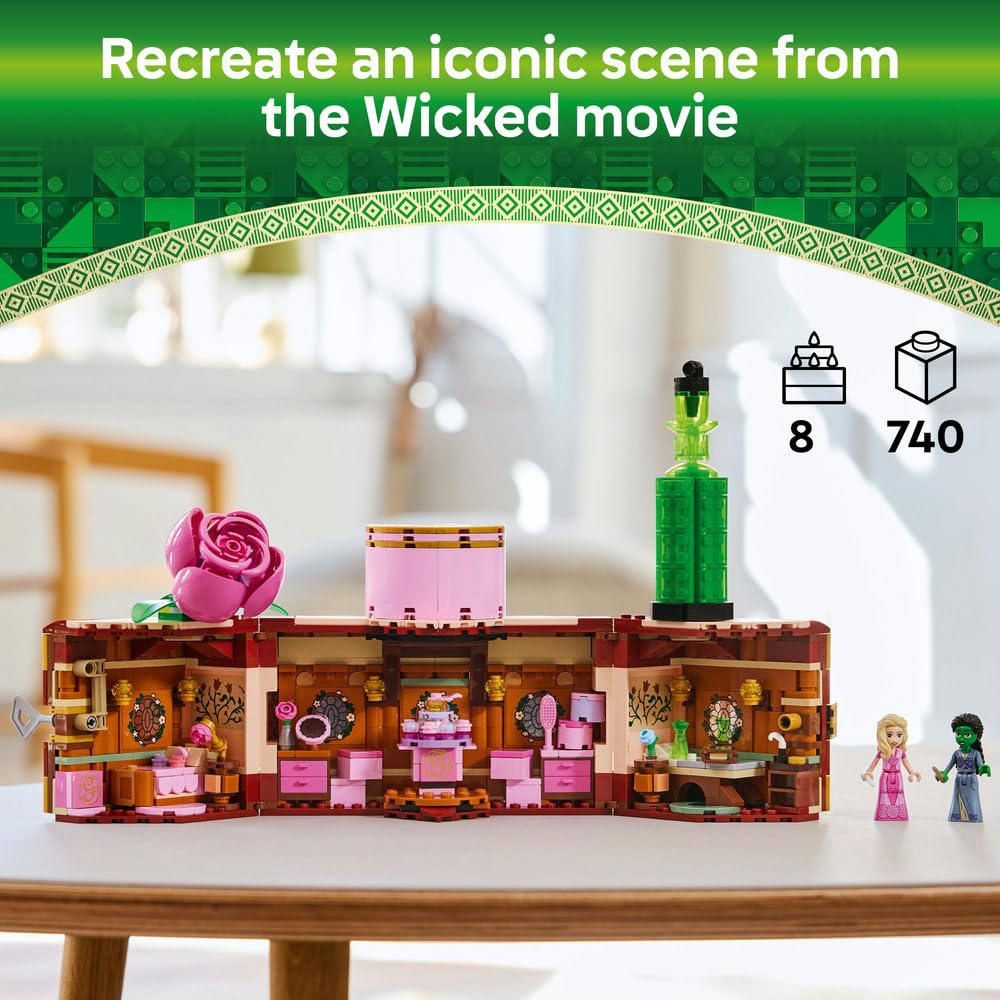 LEGO Wicked Glinda & Elphaba’s Dormitory Collectible Toy Model 75683 (740 Pieces)