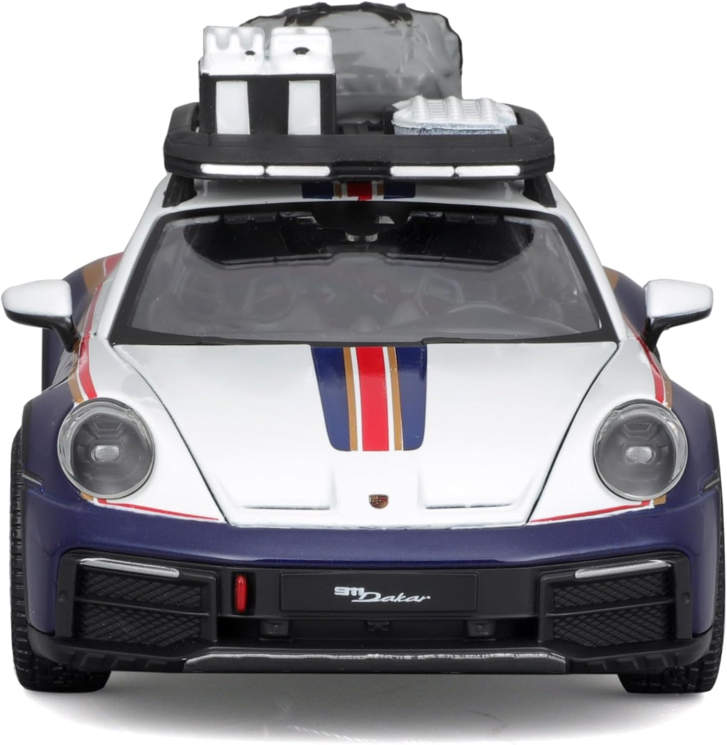 Bburago - 1/24 Scale Model Compatible with Porsche 911 992N # 953 Dakar Rally Racing Car Model 2023 (Blue)