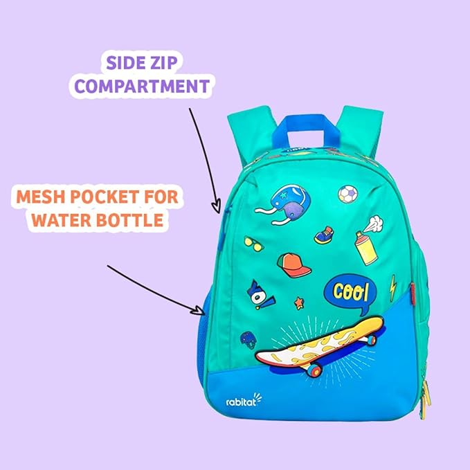 Rabitat School Bags Smash Unisex School Bag – Fun & Durable Backpack for Kids (4-8 Years)